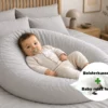 Baby relax hoes + Bolsterkussen voordeelset | Percale katoen - Misty grey
