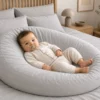 Baby relax hoes | Percale katoen - Misty grey