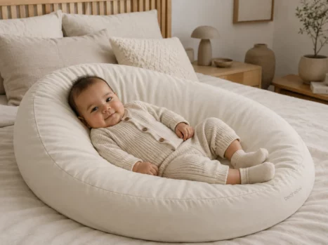 Baby relax hoes | Satijn katoen - Ivory beige