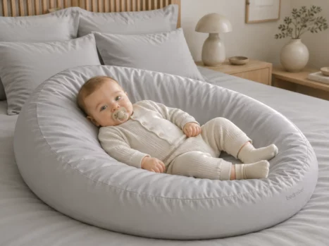 Baby relax hoes | Satijn katoen - Misty grey