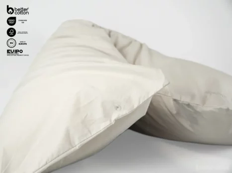 Bolsterkussensloop met ritssluiting | Percale katoen - Ivory beige