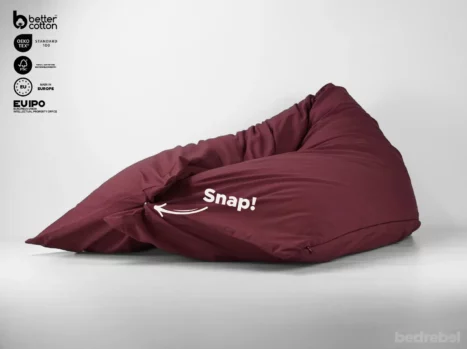 Bolsterkussensloop met ritssluiting | Percale katoen - Merlot red