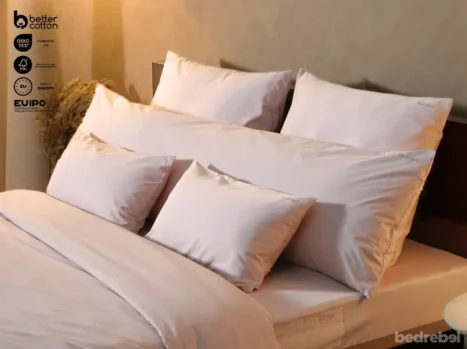 Bolsterkussensloop met ritssluiting | Percale katoen - Blush pink