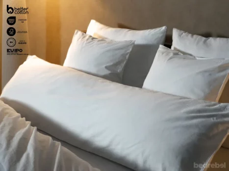 Bolsterkussensloop met ritssluiting | Percale katoen - Pure white