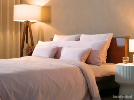 Dekbedovertrek met rits over onderzijde & dekbedclips | Satijn katoen - Blush pink