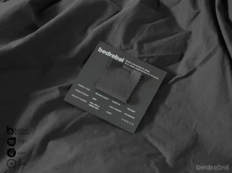 Sample | Percale katoen - Choarcoal black