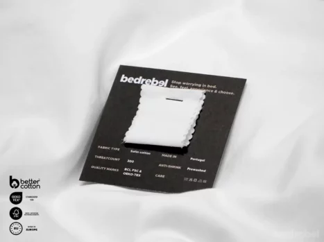 Sample | Satijn katoen - Pure white