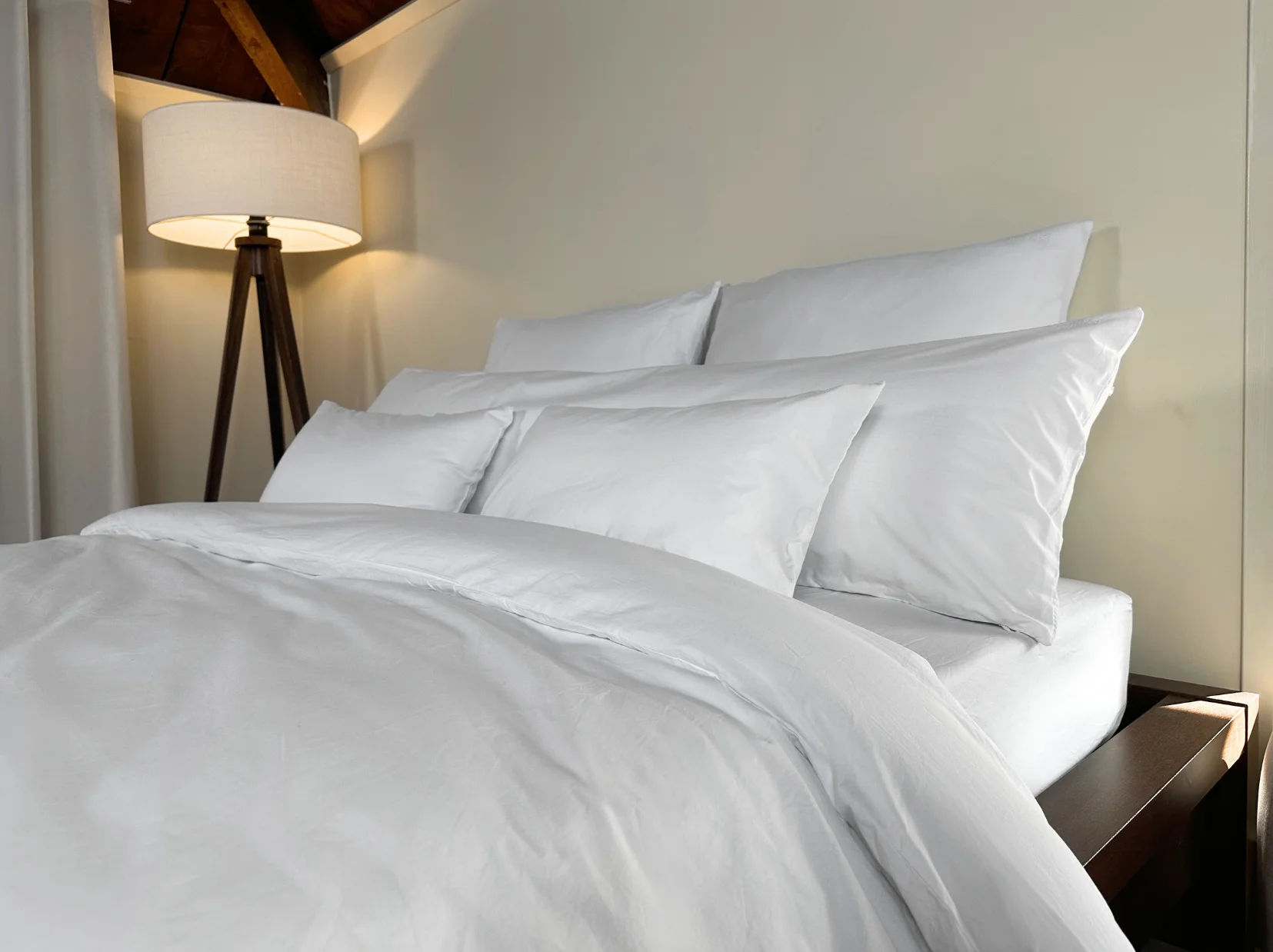Bolsterkussensloop met ritssluiting | Percale katoen - Pure white