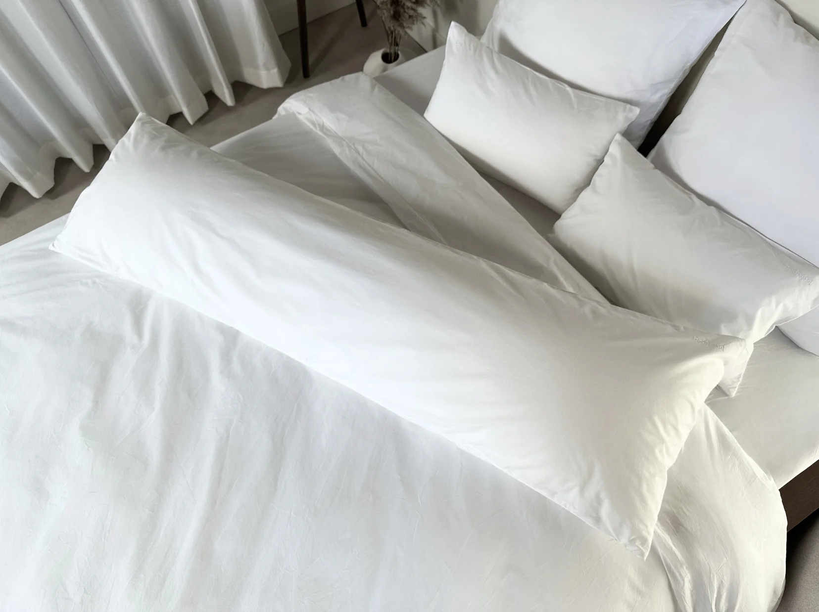 Bolsterkussensloop met ritssluiting | Percale katoen - Pure white - Afbeelding 5