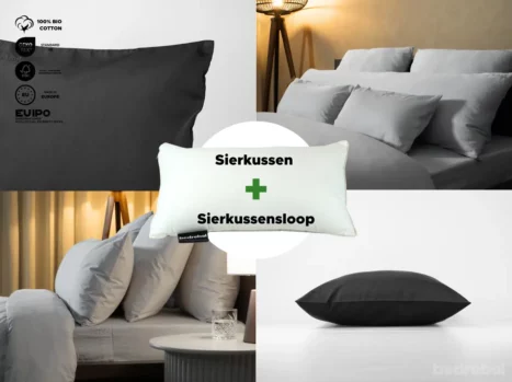 Sierkussen + sierkussensloop | 30x50 - Satijn katoen - Voordeel set