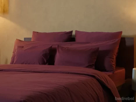 Sierkussensloop met ritssluiting | Percale katoen - Merlot red