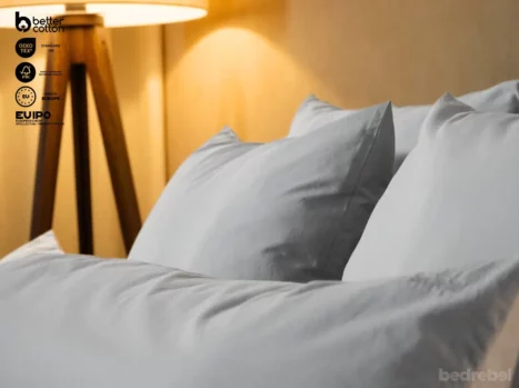 Kussensloop met ritssluiting | Percale katoen - Misty grey