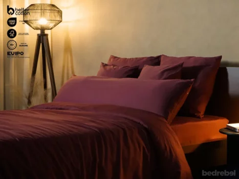 Sierkussensloop met ritssluiting | Satijn katoen - Merlot red