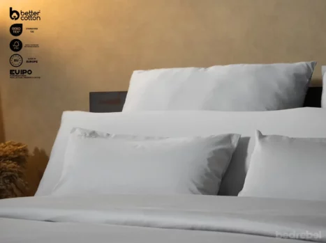 Sierkussensloop met ritssluiting | Percale katoen - Misty grey