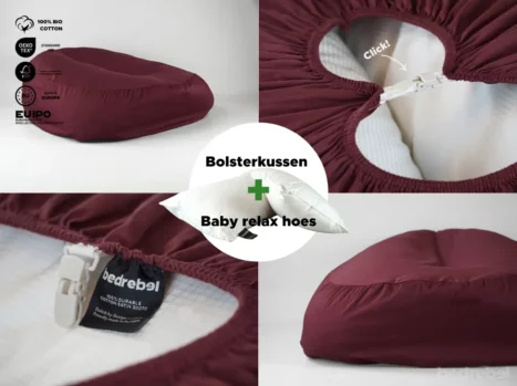 Baby relax hoes + Bolsterkussen | 40 x 160 - Satijn katoen - Voordeel set