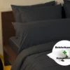 Bolsterkussen + kussensloop voordeelset | Percale katoen - Charcoal black