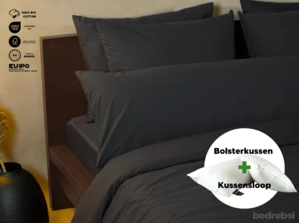 Bolsterkussen + kussensloop | 40 x 160 - Percale katoen - Voordeel set