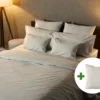 Dekbedovertrek set | Percale katoen - Ivory beige - 1 persoons
