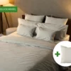 Dekbedovertrek set | Percale katoen - Ivory beige - 1 persoons