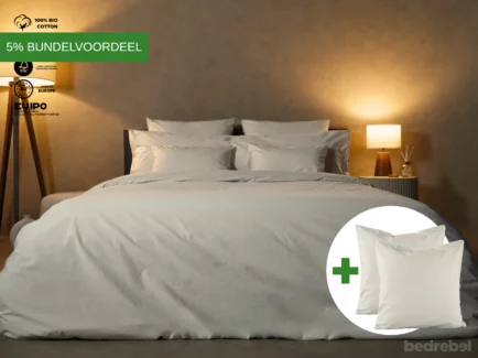 Dekbedovertrek set | Percale katoen - Ivory beige - 2 persoons