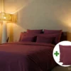 Dekbedovertrek set | Percale katoen - Merlot red - 2 persoons