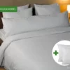 Dekbedovertrek set | Percale katoen - Misty grey - 2 persoons