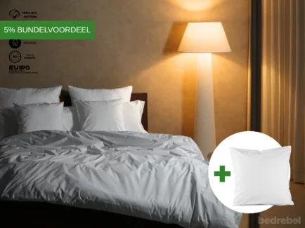 Dekbedovertrek set | Percale katoen - Pure white - 1 persoons