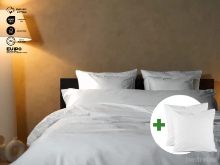 Dekbedovertrek set | Percale katoen - Pure white - 2 persoons
