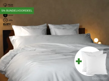 Dekbedovertrek set | Percale katoen - Pure white - 2 persoons