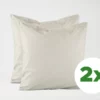 Kussensloop | Percale katoen - Ivory beige - Voordeel set