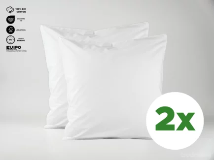 Kussensloop | Percale katoen - Pure white - Voordeel set