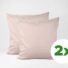 Kussensloop | Satijn katoen - Blush pink - Voordeel set