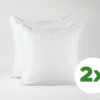 Kussensloop | Satijn katoen - Pure white - Voordeel set