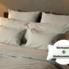 Sierkussen + sierkussensloop voordeelset | Percale katoen - Ivory beige