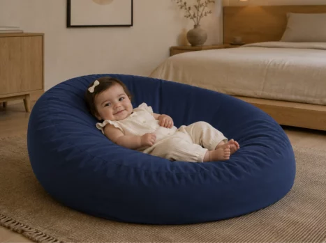 Baby relax hoes | Percale katoen - Midnight blue