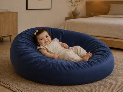 Baby relax hoes | Satijn katoen - Midnight blue