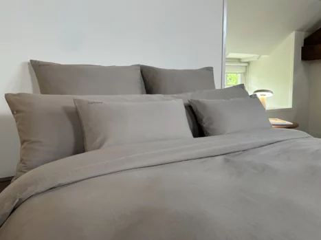 Alternative view of Sierkussensloop met ritssluiting | Satijn katoen – Japandi taupe – Voordeel set