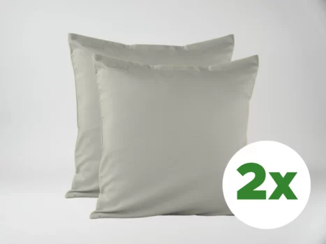 Sierkussensloop met ritssluiting | Satijn katoen - Japandi taupe - Voordeel set