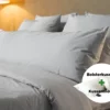 Bolsterkussen + kussensloop voordeelset | Satijn katoen - Misty grey