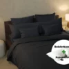 Bolsterkussen + kussensloop voordeelset | Satijn katoen - Charcoal Black