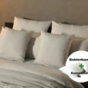 Bolsterkussen + kussensloop voordeelset | Satijn katoen - Ivory beige