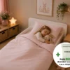 Peuterbed hoeslaken met hoeklabels & side pockets | Percale katoen - Blush pink