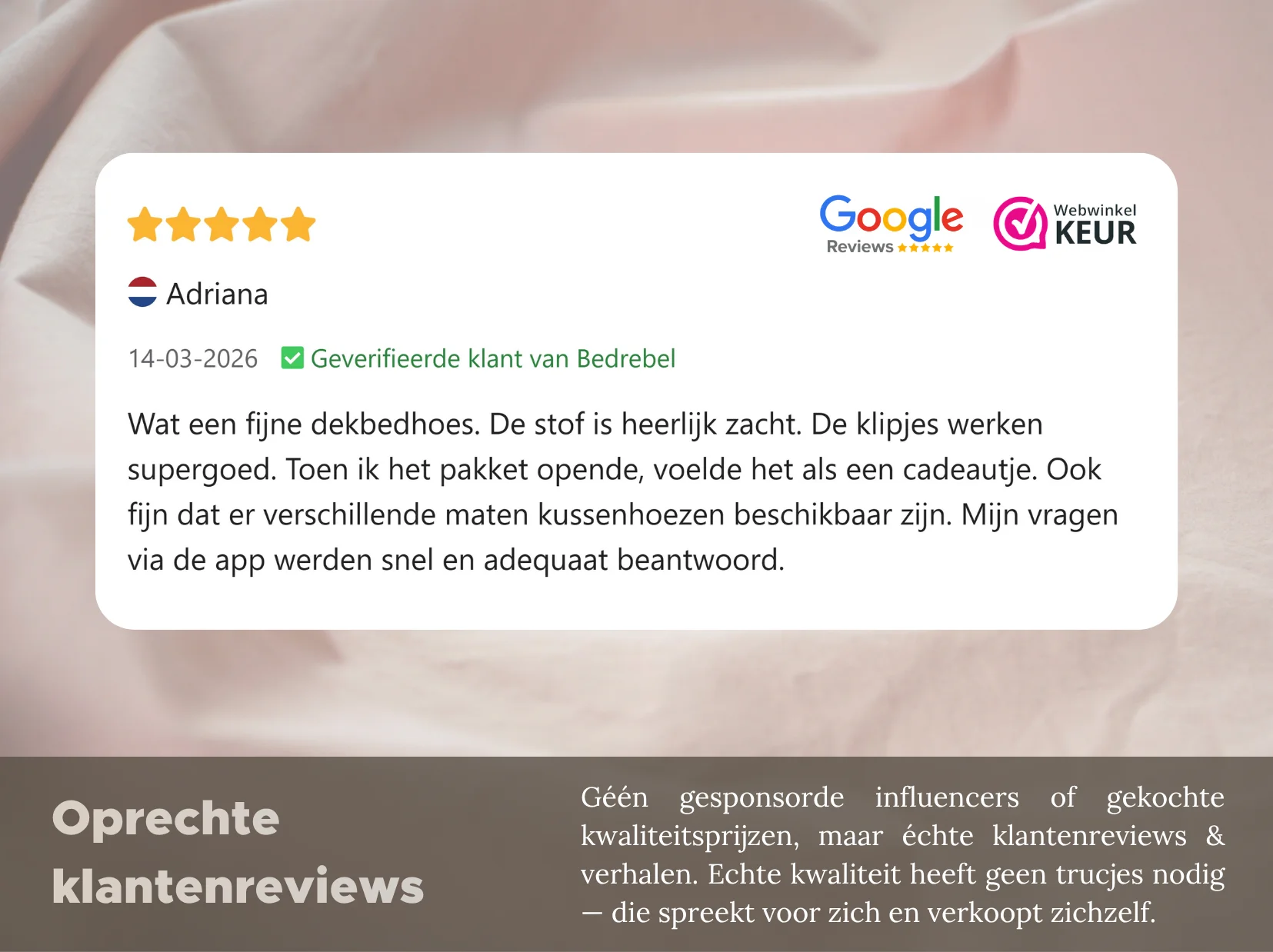 Peuterdekbedovertrek met rits over drie zijden & dekbedclips | Percale katoen - Blush pink - Afbeelding 8