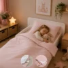 Peuterdekbedovertrek met rits over drie zijden & dekbedclips | Percale katoen - Blush pink