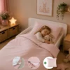 Peuterdekbedovertrek met rits over drie zijden & dekbedclips | Percale katoen - Blush pink | 1 persoons incl. 1 kussensloop