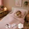 Peuterdekbedovertrek met rits over onderzijde & dekbedclips | Percale katoen - Blush pink | 1 persoons incl. 1 kussensloop