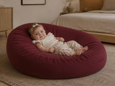 Baby relax hoes | Satijn katoen - Merlot red