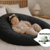 Baby relax hoes + Bolsterkussen voordeelset | Satijn katoen - Charcoal black