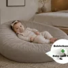 Baby relax hoes + Bolsterkussen voordeelset | Satijn katoen - Japandi taupe