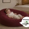 Baby relax hoes + Bolsterkussen voordeelset | Satijn katoen - Merlot red